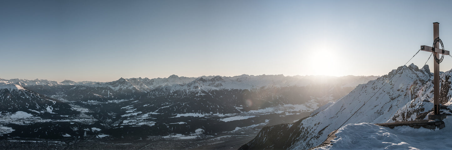 Blick vom Hafelekar im Winter (Pan 141)